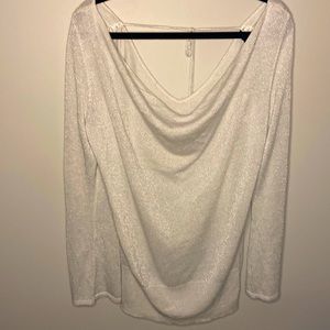 Women blouse-White House Black Market. Metallic silver.